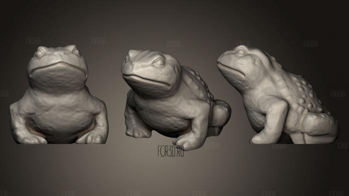 Toad Sculpture 3 stl model for CNC